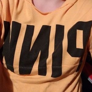 Long sleeved hooded sweeatshirt